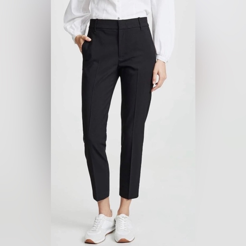 Vince Women’s Black Wool Blend Tapered Leg Trouser Dress Pants Size 6